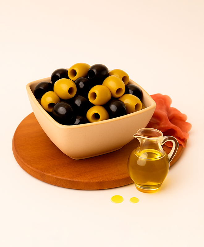Aceituna DESHUESADAS,  Negras - Verdes